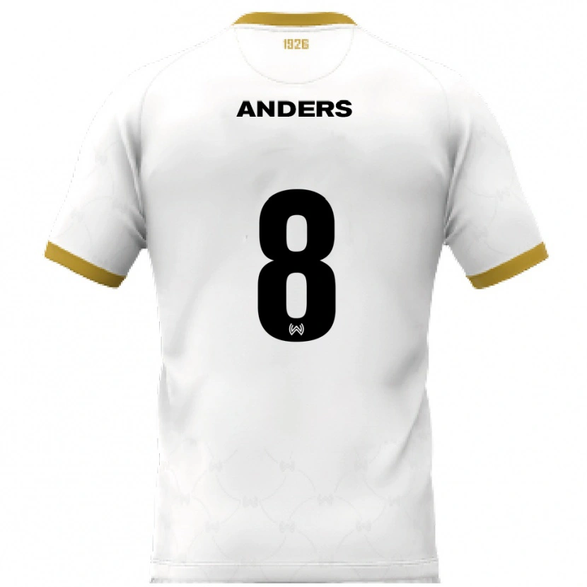 Danxen Män Len Anders #8 Vit Guld Bortatröja Matchtröjor 2025/26 Tröjor T-Tröja