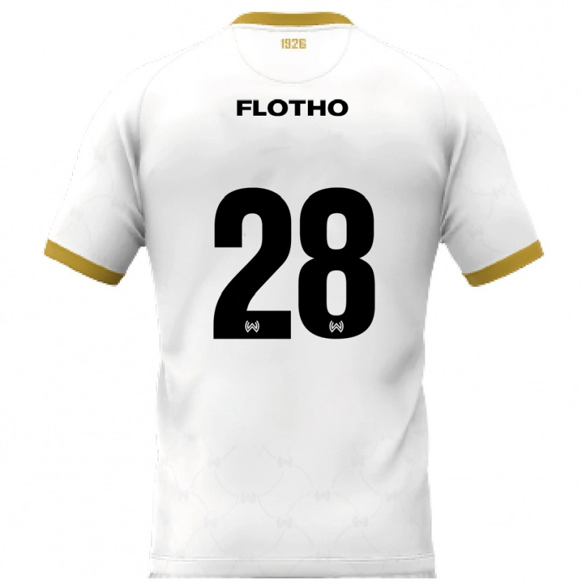 Danxen Män Moritz Flotho #28 Vit Guld Bortatröja Matchtröjor 2025/26 Tröjor T-Tröja