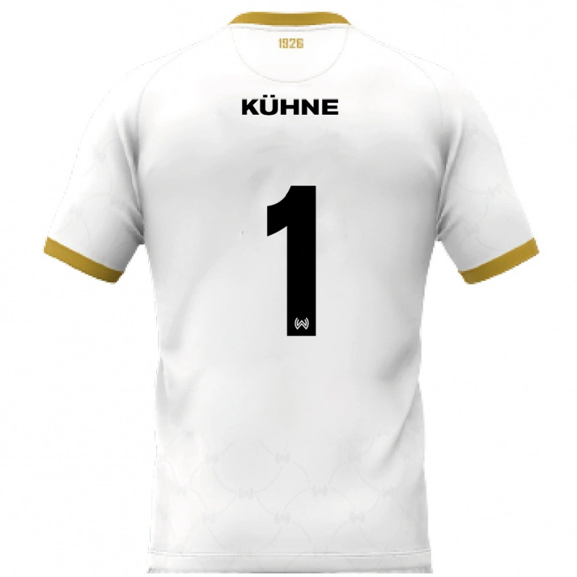 Danxen Män Lars Kühne #1 Vit Guld Bortatröja Matchtröjor 2025/26 Tröjor T-Tröja