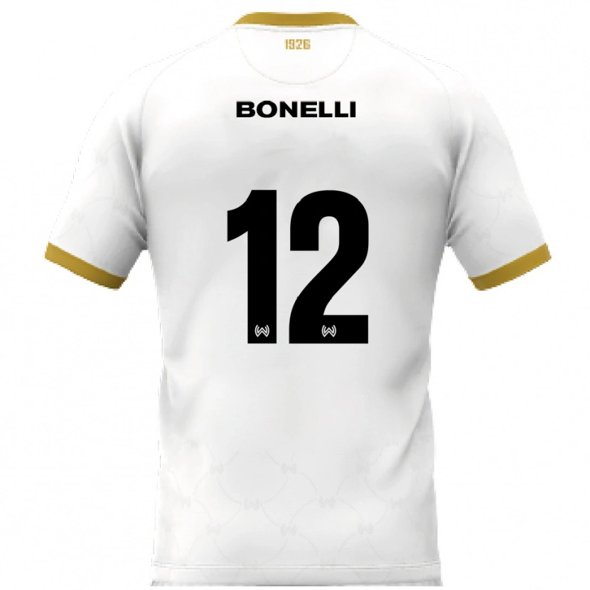 Danxen Män Leonardo Bonelli #12 Vit Guld Bortatröja Matchtröjor 2025/26 Tröjor T-Tröja