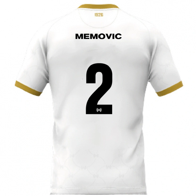 Danxen Män Daris Memovic #2 Vit Guld Bortatröja Matchtröjor 2025/26 Tröjor T-Tröja