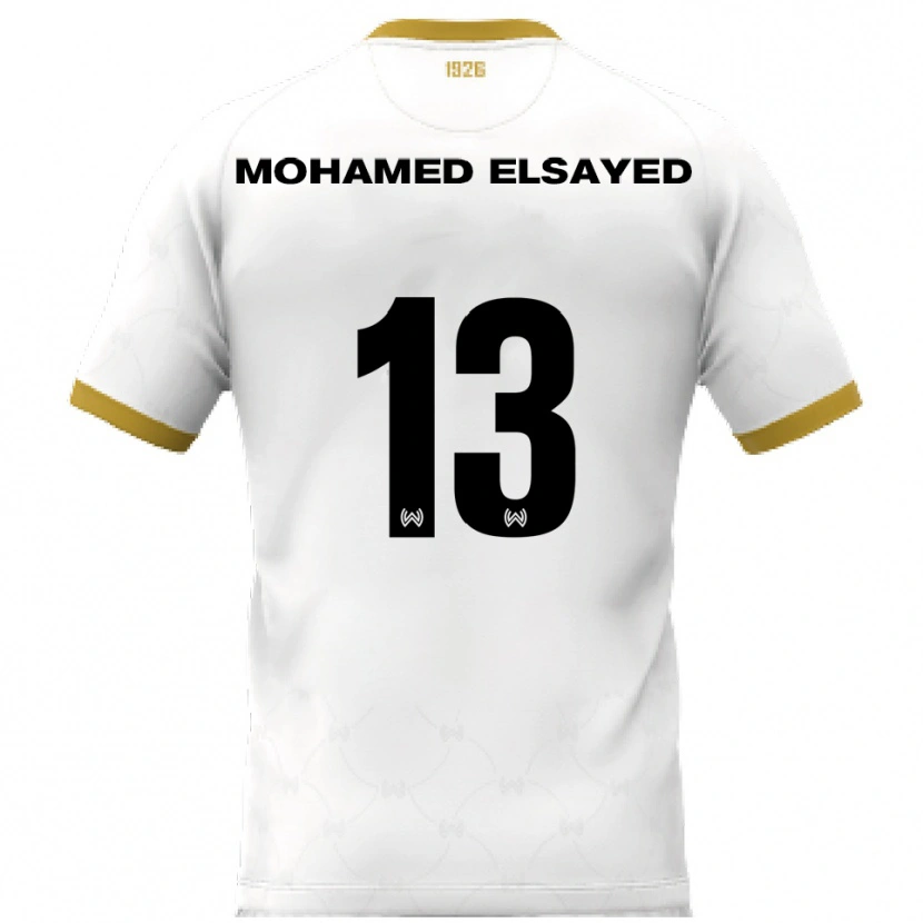 Danxen Män Samir Mohamed Elsayed #13 Vit Guld Bortatröja Matchtröjor 2025/26 Tröjor T-Tröja
