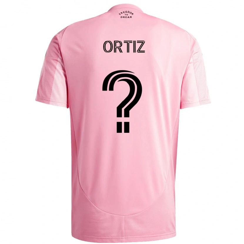 Danxen Barn Cristian Ortiz #0 Rosa Svart Hemmatröja Matchtröjor 2025/26 Tröjor T-Tröja