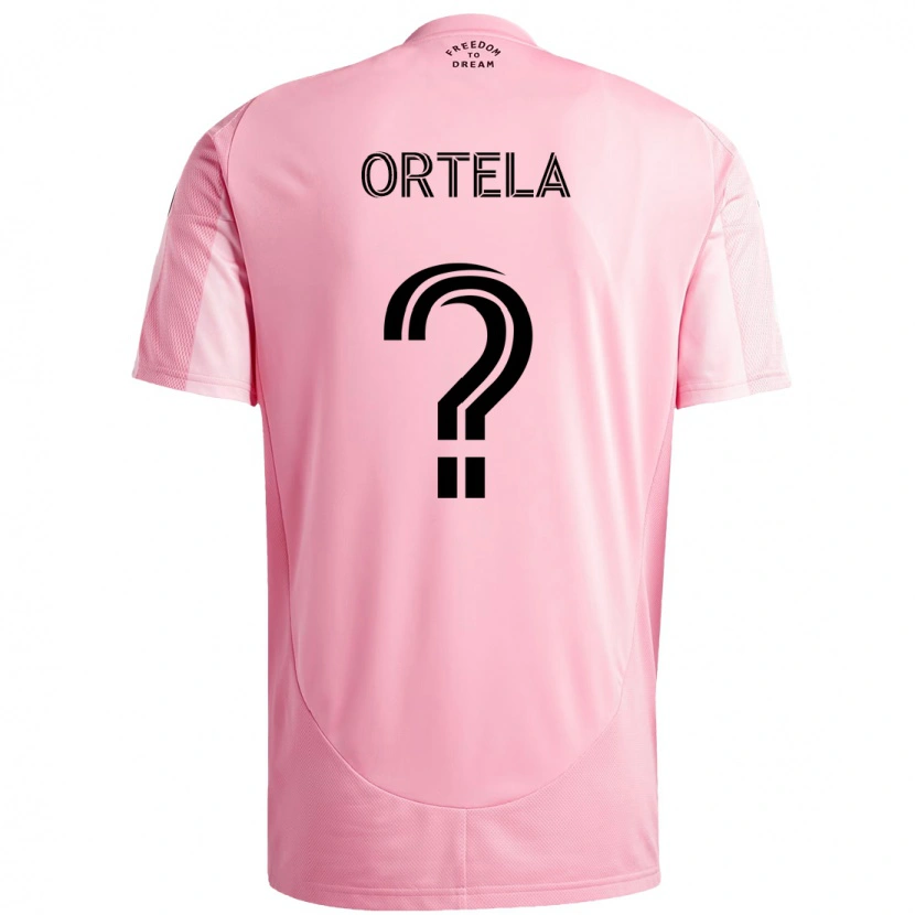 Danxen Barn Jerremy Ortela #0 Rosa Svart Hemmatröja Matchtröjor 2025/26 Tröjor T-Tröja