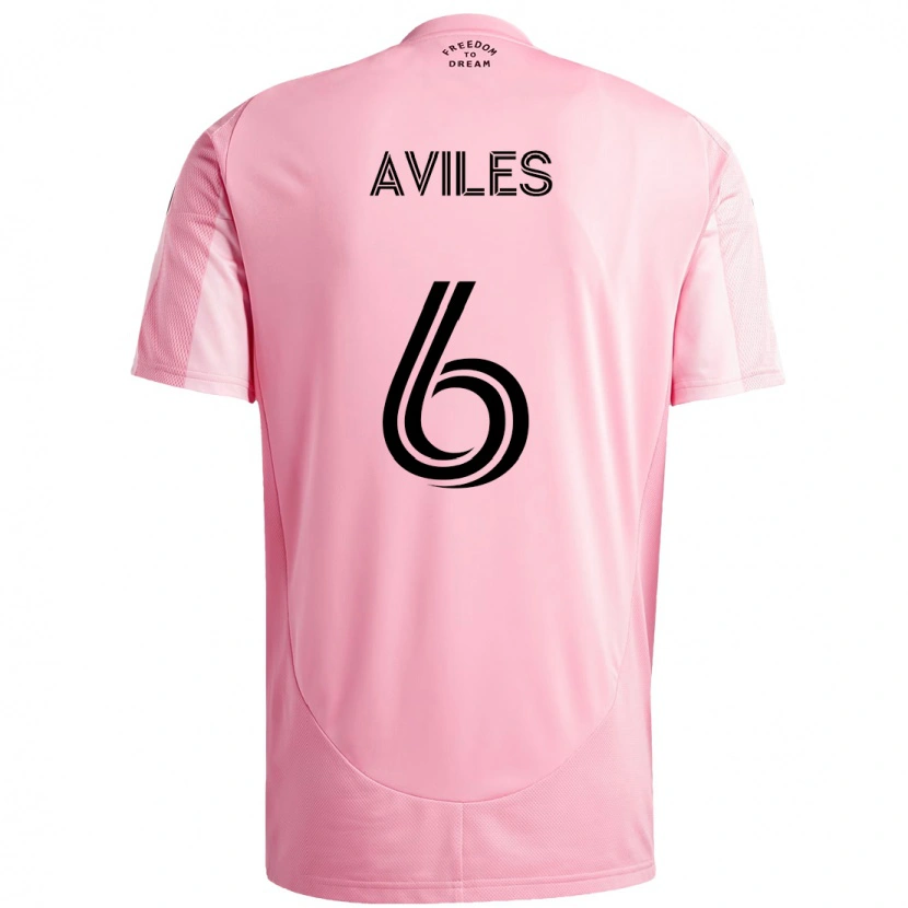 Danxen Barn Tomás Avilés #6 Rosa Svart Hemmatröja Matchtröjor 2025/26 Tröjor T-Tröja