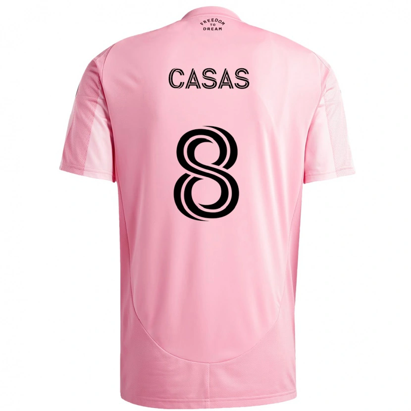 Danxen Barn Pep Casas #8 Rosa Svart Hemmatröja Matchtröjor 2025/26 Tröjor T-Tröja