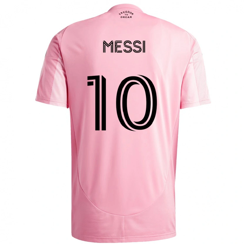 Danxen Barn Lionel Messi #10 Svart Rosa Hemmatröja Matchtröjor 2025/26 Tröjor T-Tröja