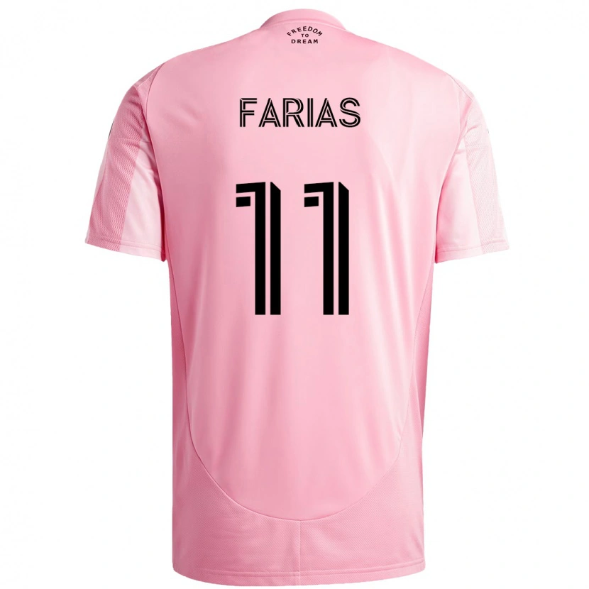 Danxen Barn Facundo Farías #11 Rosa Svart Hemmatröja Matchtröjor 2025/26 Tröjor T-Tröja
