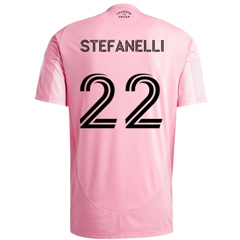Danxen Barn Nicolás Stefanelli #22 Rosa Svart Hemmatröja Matchtröjor 2025/26 Tröjor T-Tröja