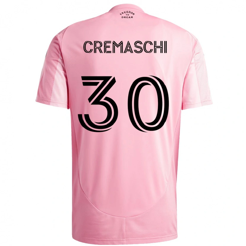 Danxen Barn Benja Cremaschi #30 Rosa Svart Hemmatröja Matchtröjor 2025/26 Tröjor T-Tröja