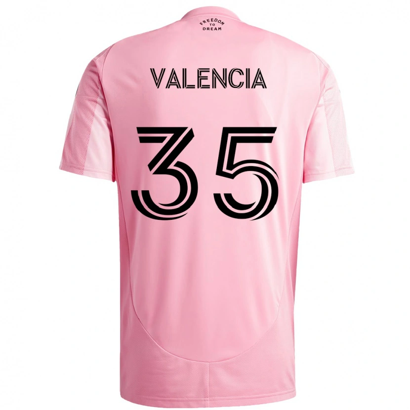 Danxen Barn Felipe Valencia #35 Rosa Svart Hemmatröja Matchtröjor 2025/26 Tröjor T-Tröja
