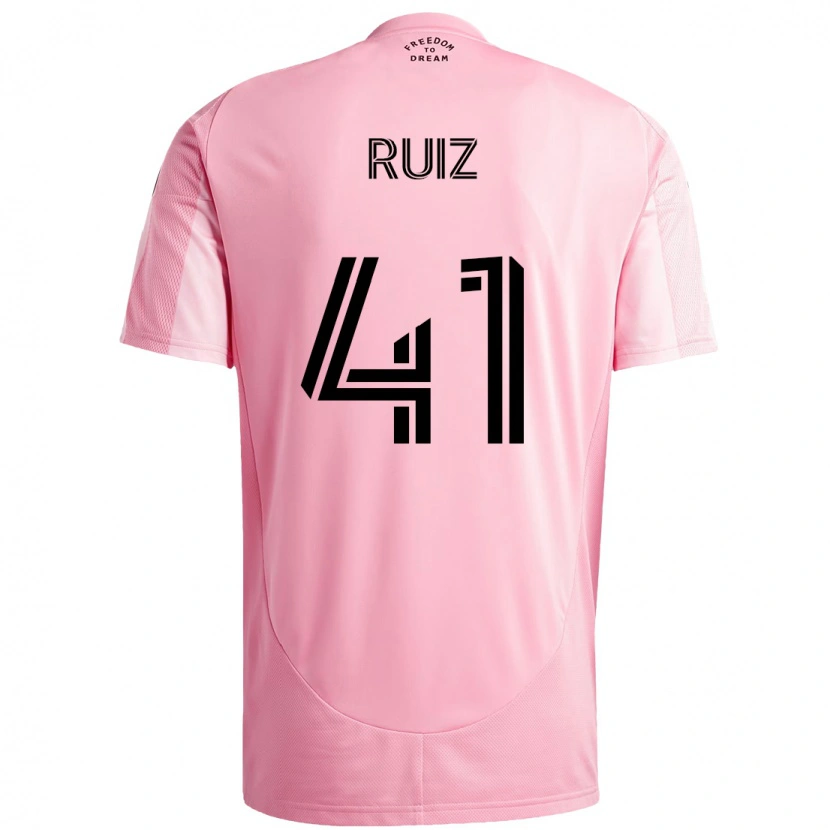 Danxen Barn David Ruíz #41 Rosa Svart Hemmatröja Matchtröjor 2025/26 Tröjor T-Tröja