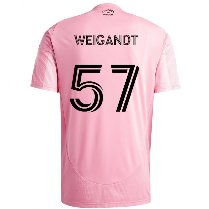 Danxen Barn Marcelo Weigandt #57 Svart Rosa Hemmatröja Matchtröjor 2025/26 Tröjor T-Tröja