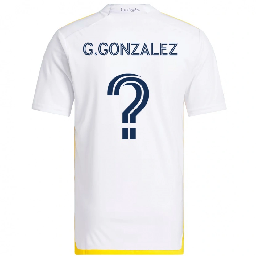 Danxen Barn Gustavo Gonzalez #0 Vit Gul Hemmatröja Matchtröjor 2025/26 Tröjor T-Tröja