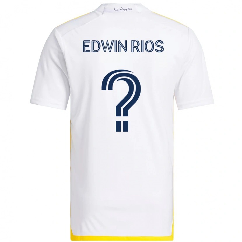 Danxen Barn Edwin Rios #0 Vit Gul Hemmatröja Matchtröjor 2025/26 Tröjor T-Tröja