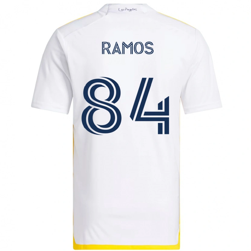 Danxen Barn Rubén Ramos #84 Vit Gul Hemmatröja Matchtröjor 2025/26 Tröjor T-Tröja