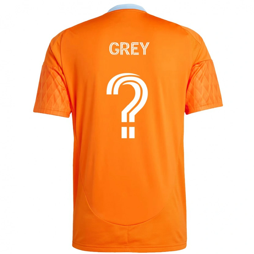 Danxen Barn Omar Grey #0 Orange Vit Hemmatröja Matchtröjor 2025/26 Tröjor T-Tröja