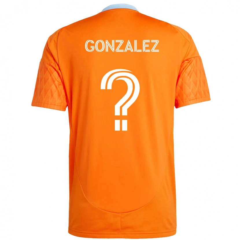 Danxen Barn Axel Gonzalez #0 Orange Vit Hemmatröja Matchtröjor 2025/26 Tröjor T-Tröja