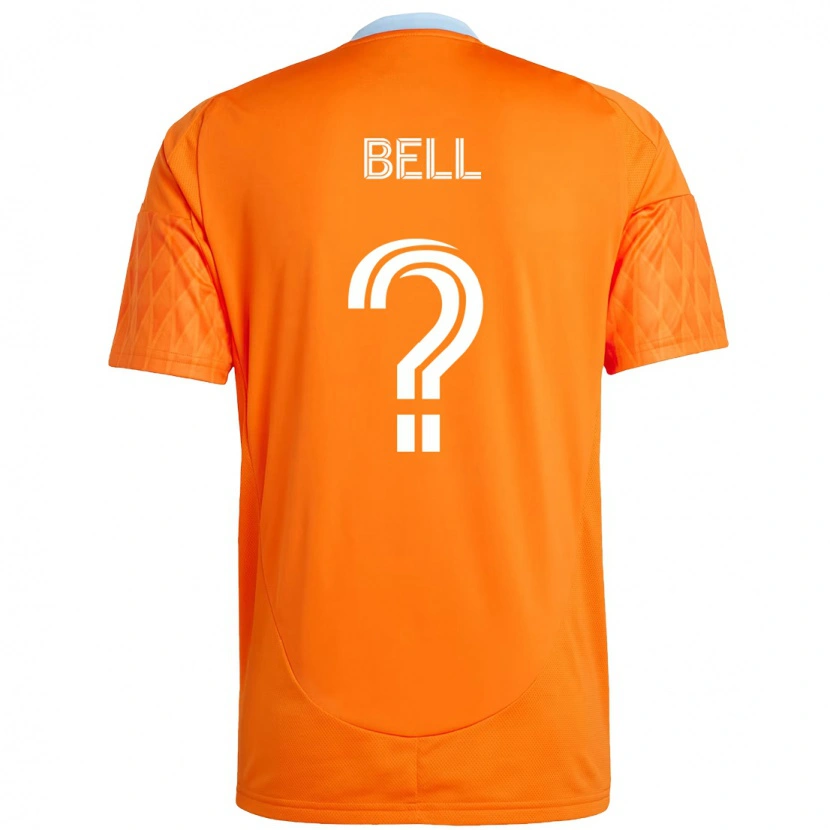 Danxen Barn Jahmani Bell #0 Orange Vit Hemmatröja Matchtröjor 2025/26 Tröjor T-Tröja