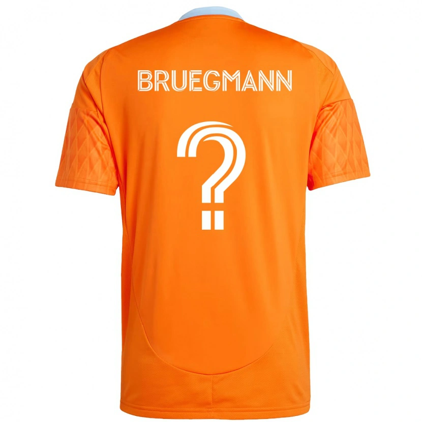 Danxen Barn Lukas Bruegmann #0 Orange Vit Hemmatröja Matchtröjor 2025/26 Tröjor T-Tröja