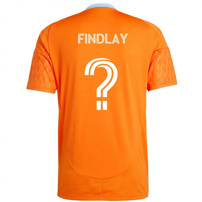 Danxen Barn Maddox Findlay #0 Orange Vit Hemmatröja Matchtröjor 2025/26 Tröjor T-Tröja