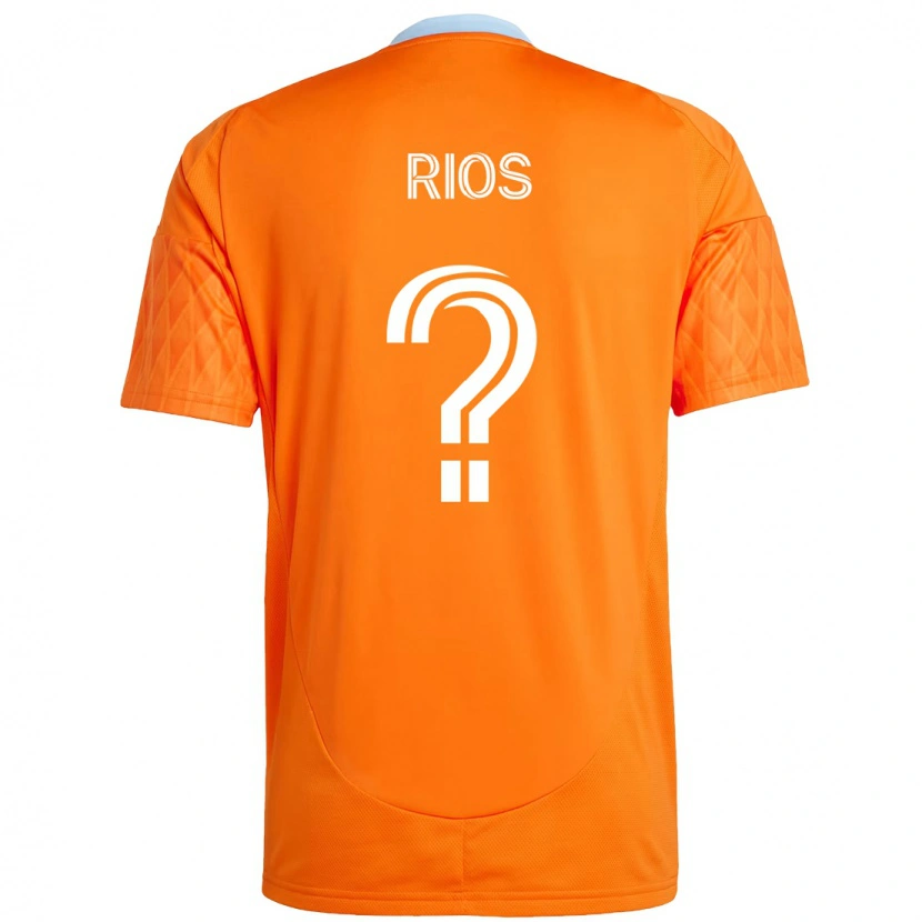 Danxen Barn Daniel Ríos #0 Orange Vit Hemmatröja Matchtröjor 2025/26 Tröjor T-Tröja