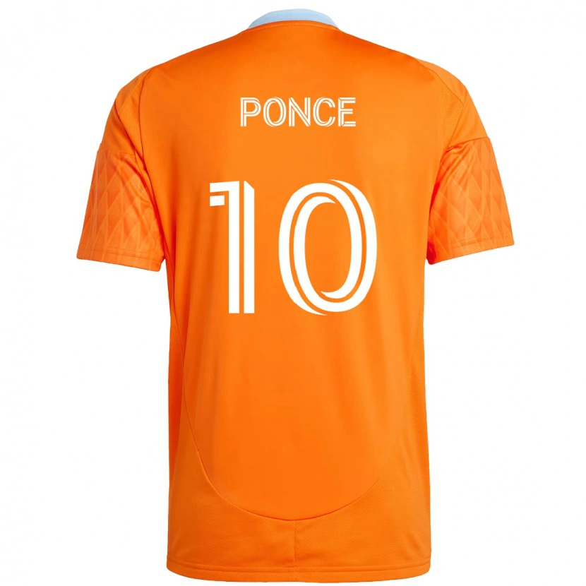 Danxen Barn Ezequiel Ponce #10 Orange Vit Hemmatröja Matchtröjor 2025/26 Tröjor T-Tröja