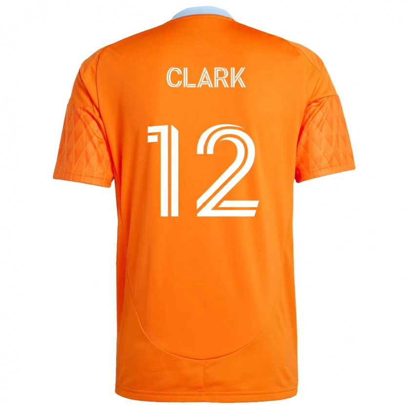 Danxen Barn Steve Clark #12 Orange Vit Hemmatröja Matchtröjor 2025/26 Tröjor T-Tröja