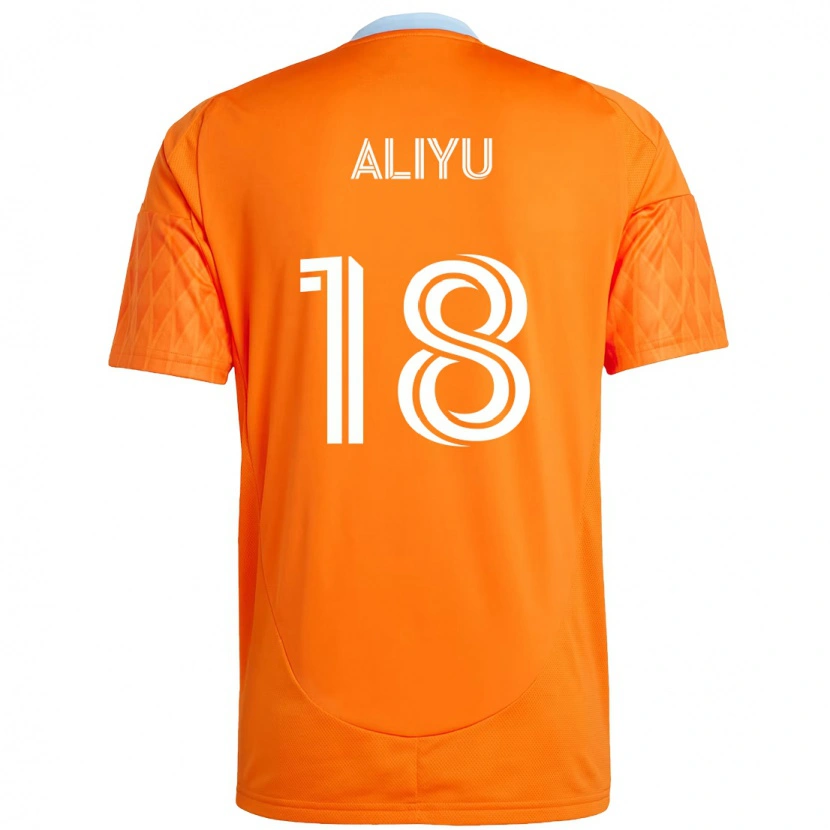 Danxen Barn Ibrahim Aliyu #18 Orange Vit Hemmatröja Matchtröjor 2025/26 Tröjor T-Tröja