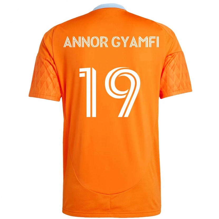 Danxen Barn Stephen Annor Gyamfi #19 Orange Vit Hemmatröja Matchtröjor 2025/26 Tröjor T-Tröja