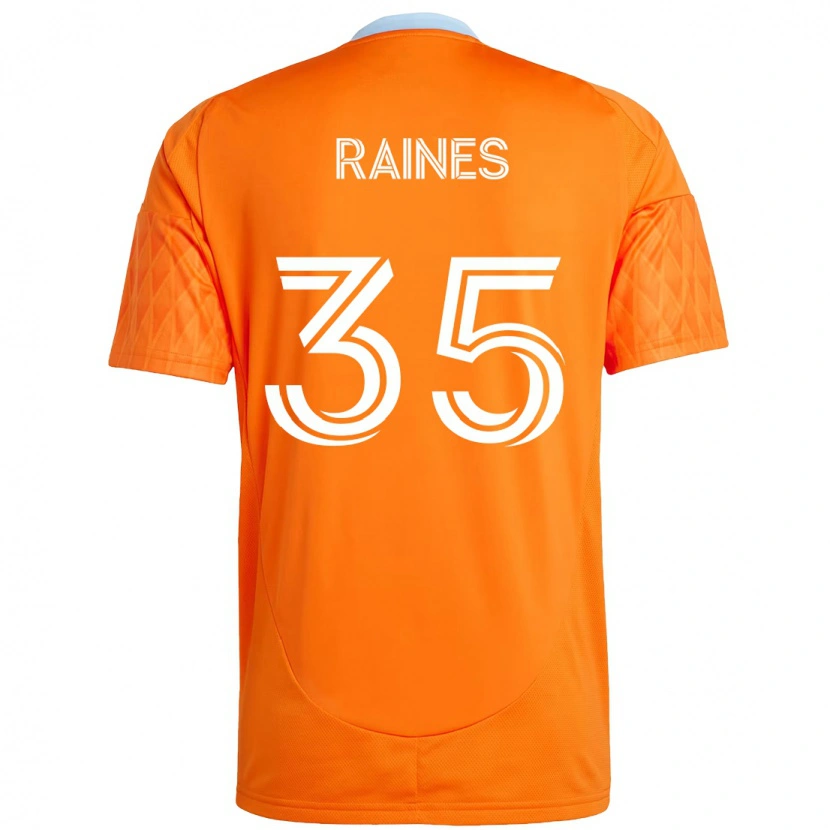 Danxen Barn Brooklyn Raines #35 Orange Vit Hemmatröja Matchtröjor 2025/26 Tröjor T-Tröja