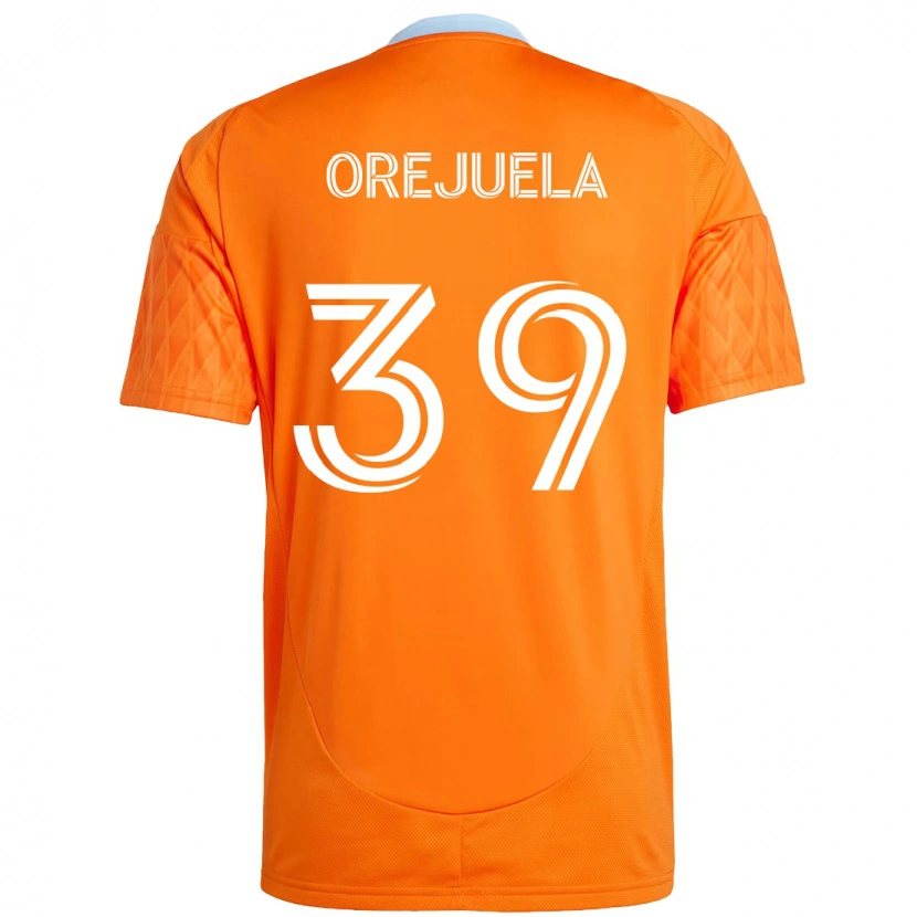 Danxen Barn Jesus Orejuela #39 Orange Vit Hemmatröja Matchtröjor 2025/26 Tröjor T-Tröja