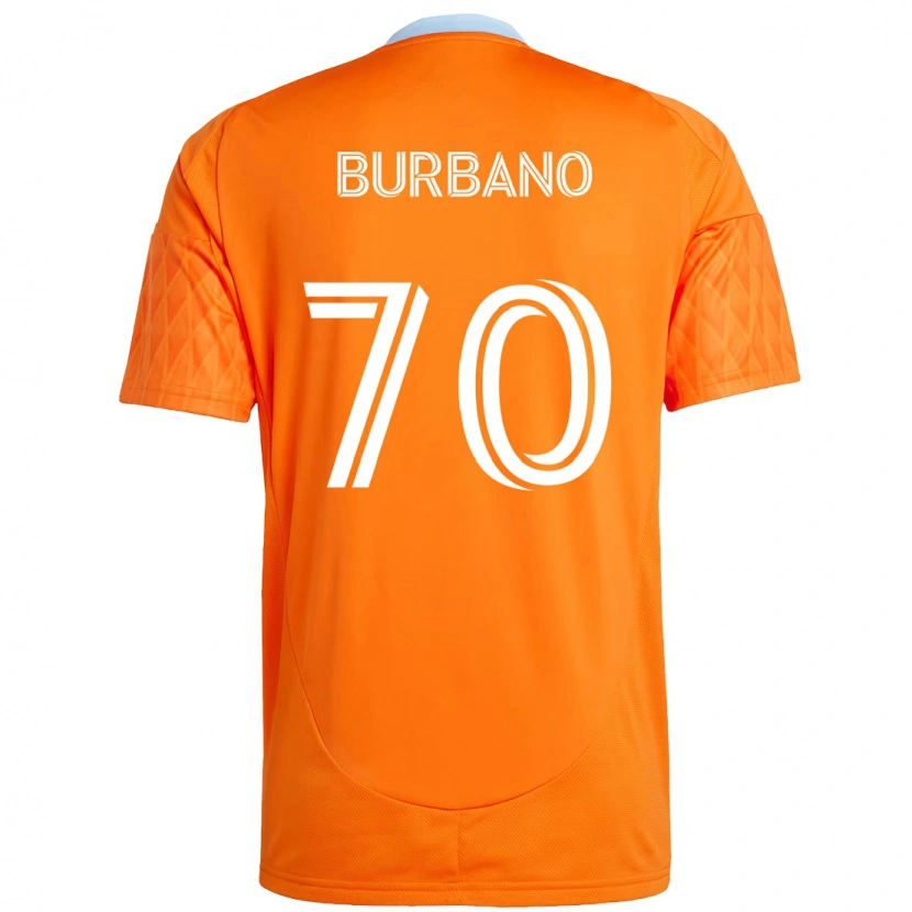Danxen Barn Jordy Burbano #70 Orange Vit Hemmatröja Matchtröjor 2025/26 Tröjor T-Tröja