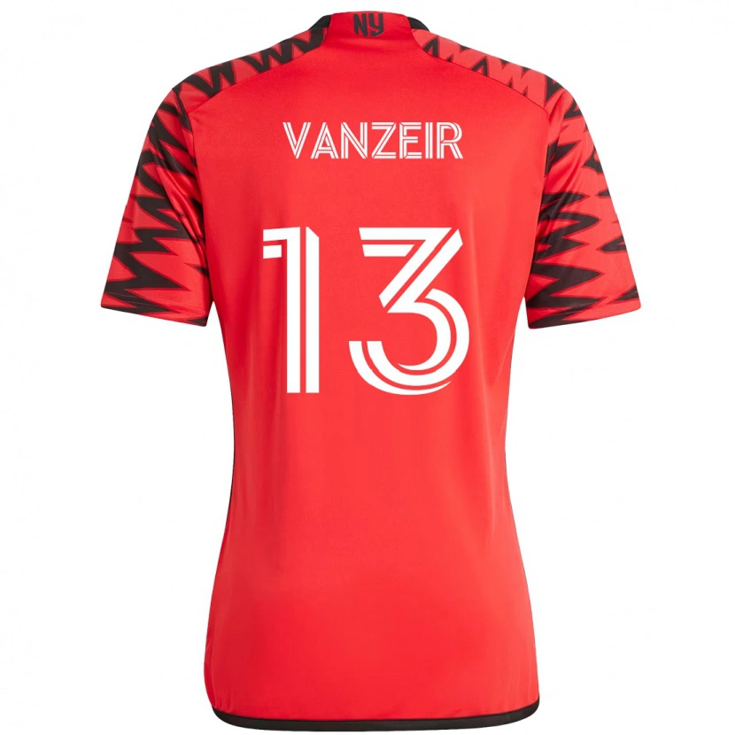 Danxen Barn Dante Vanzeir #13 Röd Svart Hemmatröja Matchtröjor 2025/26 Tröjor T-Tröja