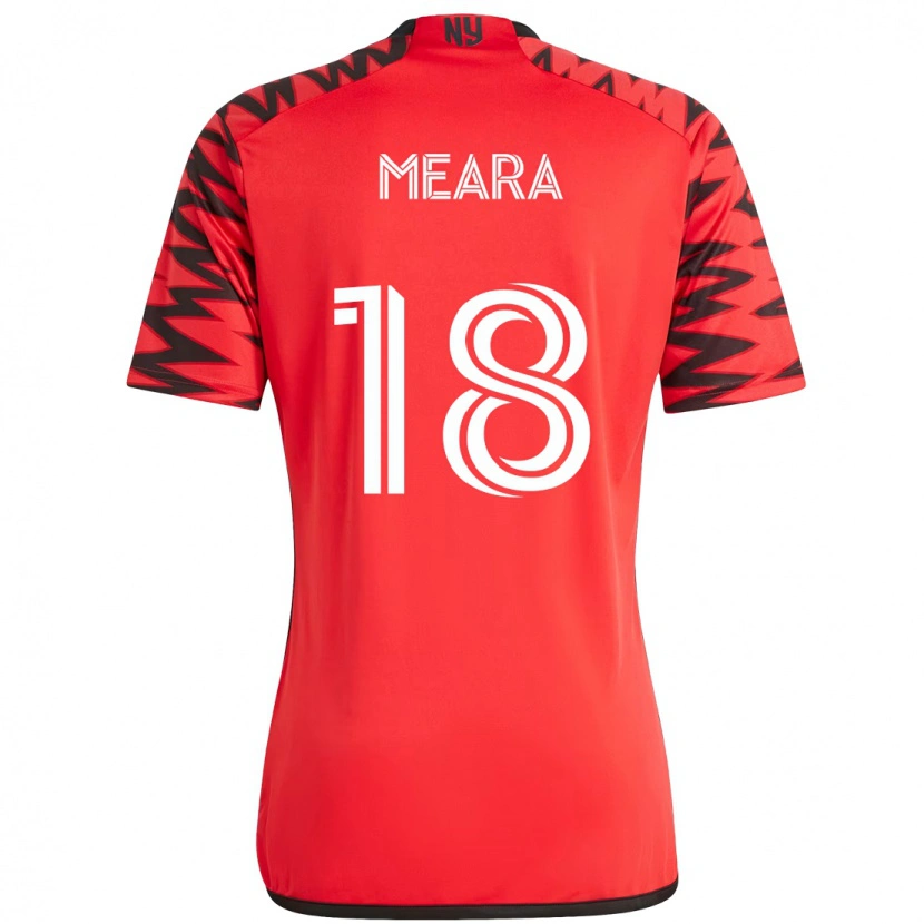 Danxen Barn Ryan Meara #18 Röd Svart Hemmatröja Matchtröjor 2025/26 Tröjor T-Tröja