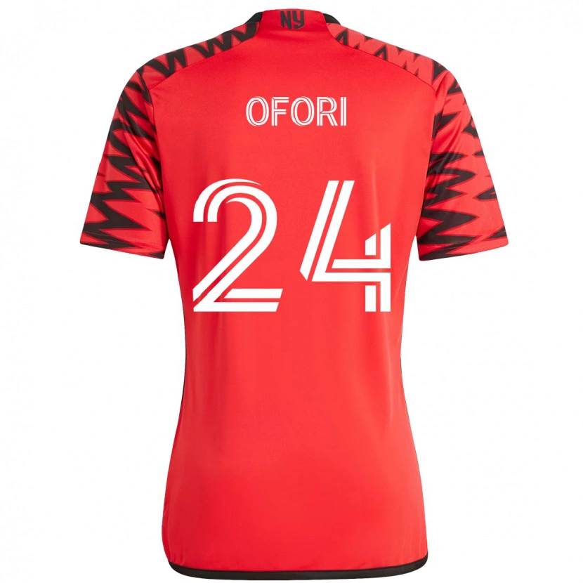 Danxen Barn Curtis Ofori #24 Röd Svart Hemmatröja Matchtröjor 2025/26 Tröjor T-Tröja