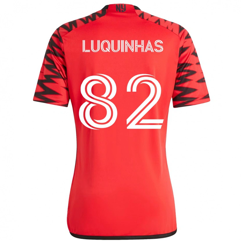 Danxen Barn Luquinhas #82 Röd Svart Hemmatröja Matchtröjor 2025/26 Tröjor T-Tröja