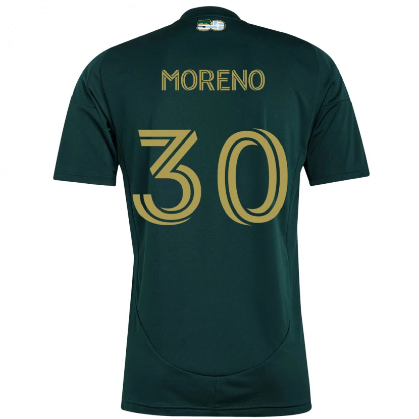 Danxen Barn Santiago Moreno #30 Svart Brun Hemmatröja Matchtröjor 2025/26 Tröjor T-Tröja