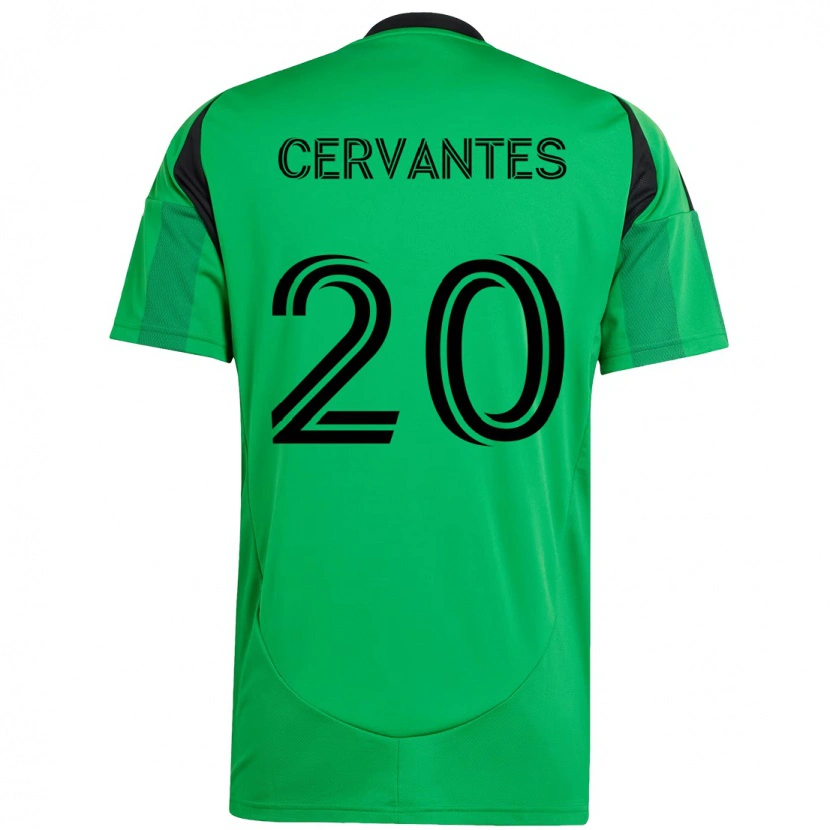 Danxen Barn Aaron Cervantes #20 Grön Svart Hemmatröja Matchtröjor 2025/26 Tröjor T-Tröja