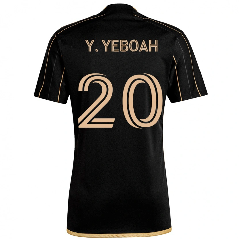 Danxen Barn Yaw Yeboah #20 Svart Brun Hemmatröja Matchtröjor 2025/26 Tröjor T-Tröja