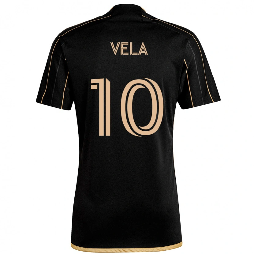 Danxen Barn Carlos Vela #10 Svart Brun Hemmatröja Matchtröjor 2025/26 Tröjor T-Tröja
