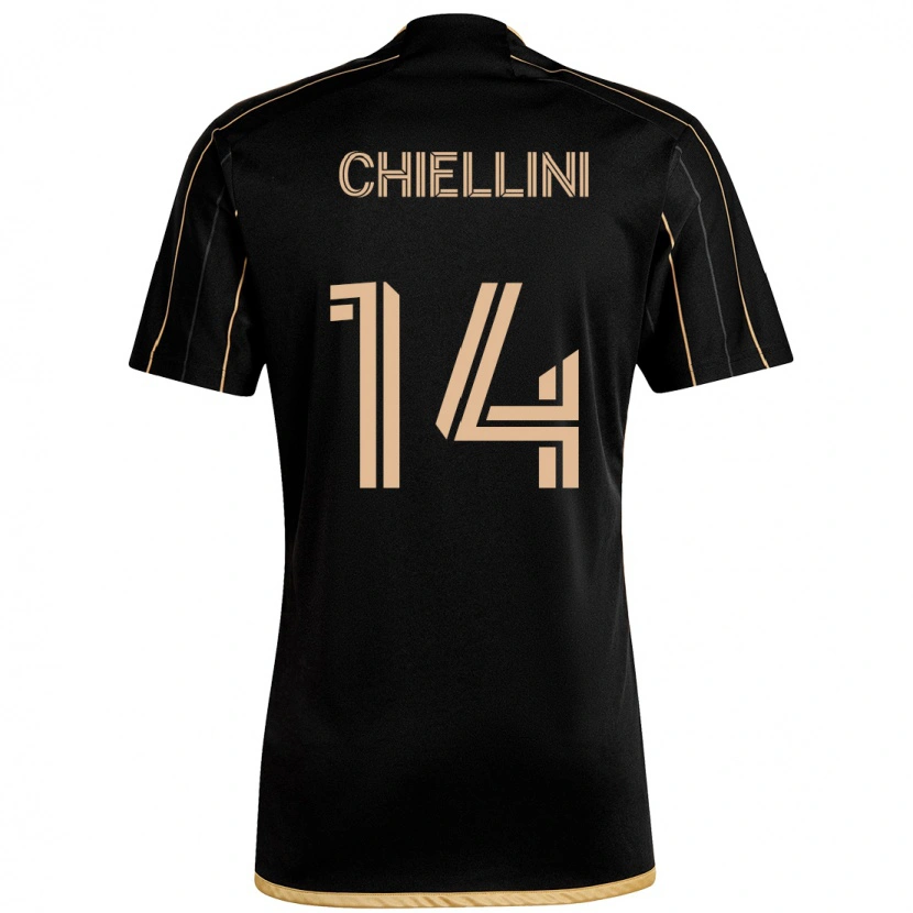 Danxen Barn Giorgio Chiellini #14 Svart Brun Hemmatröja Matchtröjor 2025/26 Tröjor T-Tröja