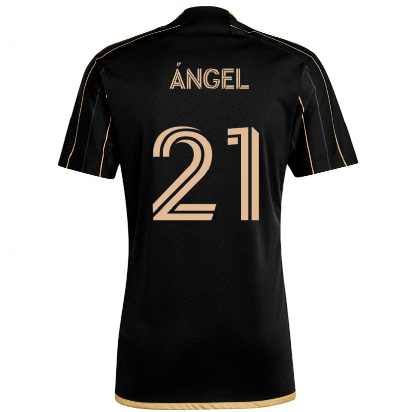 Danxen Barn Tomás Ángel #21 Svart Brun Hemmatröja Matchtröjor 2025/26 Tröjor T-Tröja