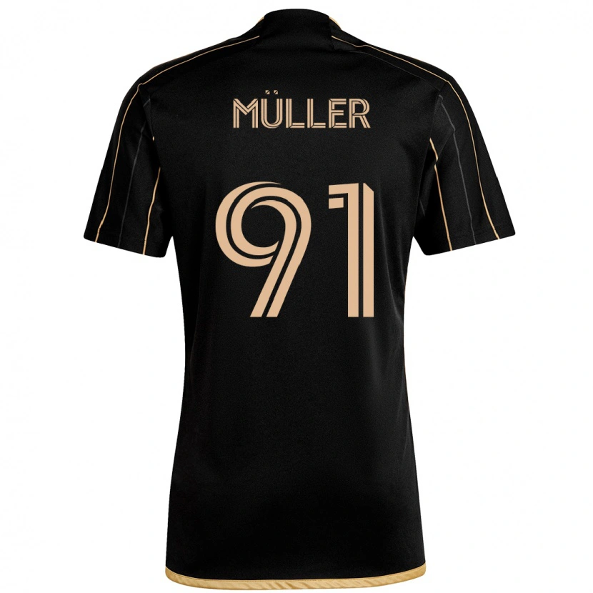 Danxen Barn Luis Müller #91 Svart Brun Hemmatröja Matchtröjor 2025/26 Tröjor T-Tröja
