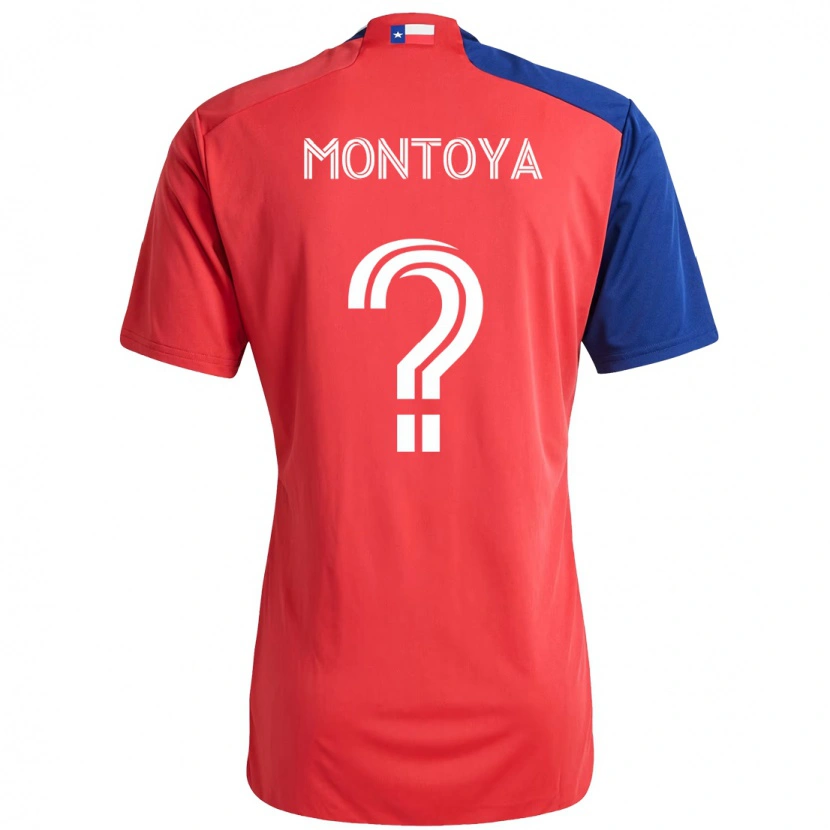 Danxen Barn Nicolás Montoya #0 Röd Marinblå Hemmatröja Matchtröjor 2025/26 Tröjor T-Tröja