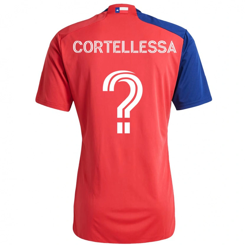 Danxen Barn Michael Cortellessa #0 Ljusblå Röd Hemmatröja Matchtröjor 2025/26 Tröjor T-Tröja