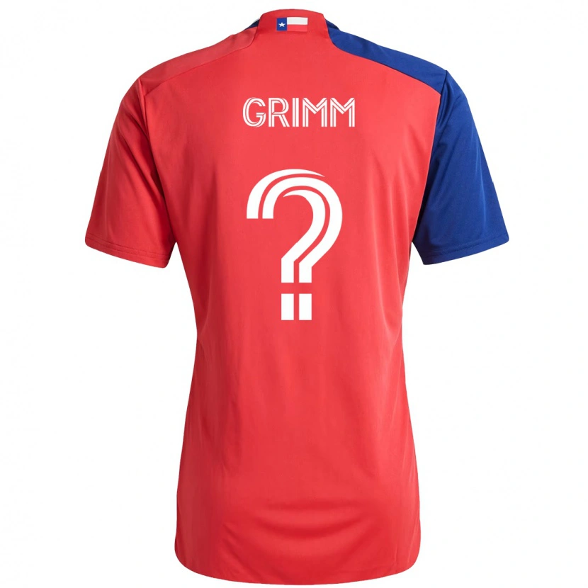 Danxen Barn Mason Grimm #0 Ljusblå Röd Hemmatröja Matchtröjor 2025/26 Tröjor T-Tröja