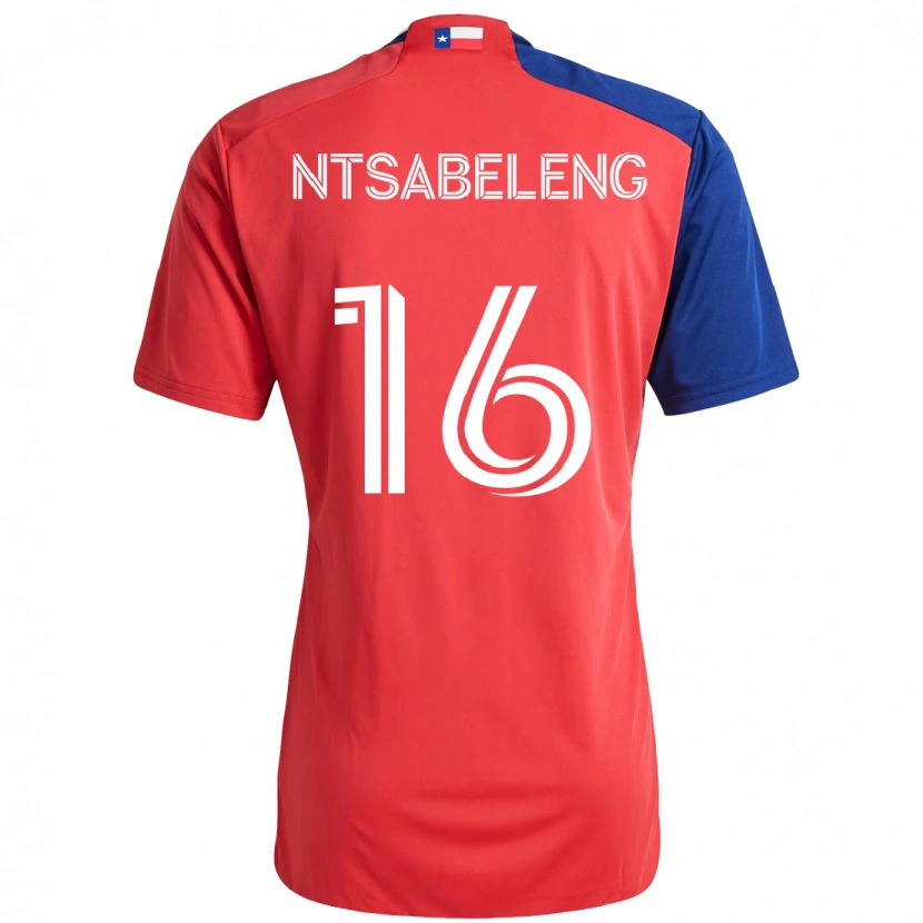 Danxen Barn Tsiki Ntsabeleng #16 Röd Marinblå Hemmatröja Matchtröjor 2025/26 Tröjor T-Tröja