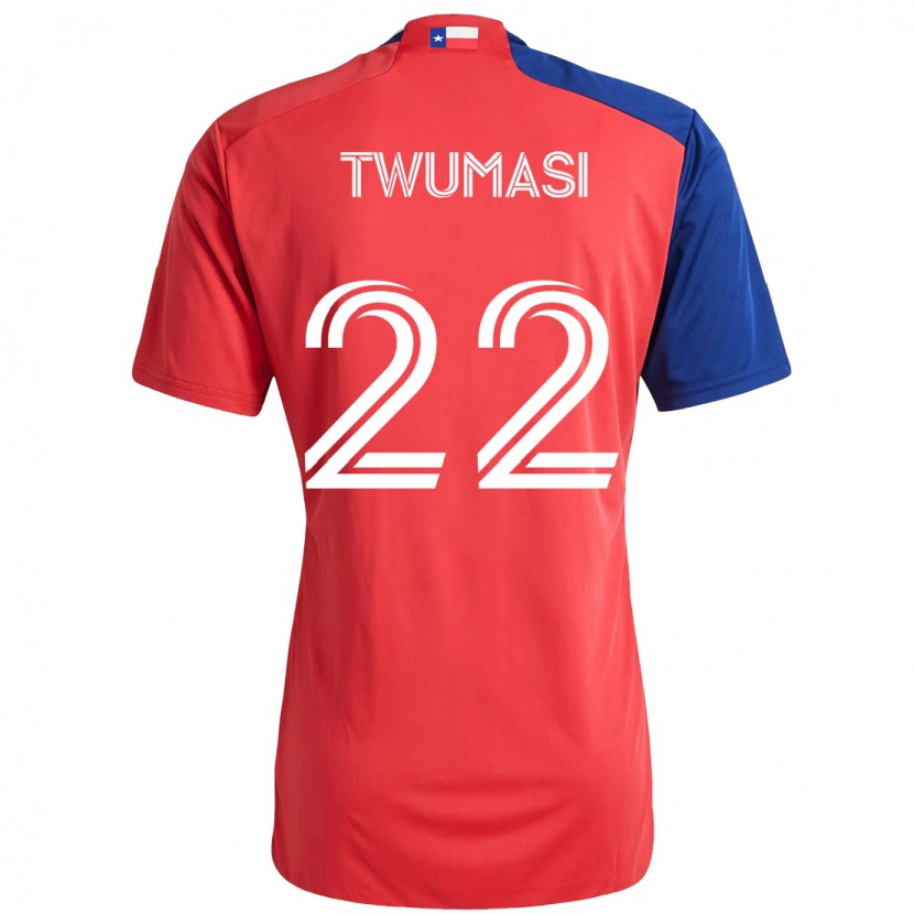 Danxen Barn Ema Twumasi #22 Röd Marinblå Hemmatröja Matchtröjor 2025/26 Tröjor T-Tröja