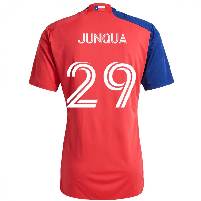 Danxen Barn Sam Junqua #29 Röd Marinblå Hemmatröja Matchtröjor 2025/26 Tröjor T-Tröja